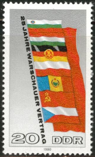 German DDR  Scott 2100 flag stamp 1980 MNH** 