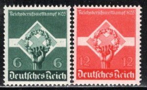 Germany Reich Scott # 454 - 455, mint nh