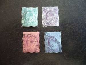 Stamps - Straits Settlements - Scott# 105-108 - Used Set of 4 Stamps
