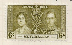 Seychelles 1937 Coronation Early Issue Fine Mint Hinged 6c. NW-99375
