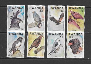 BIRDS - RWANDA #828-35 MNH