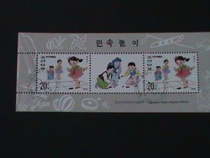 ​KOREA-1997-SC#3650a FOLK GAMES-CTO-S/S -LAST ONE-HARD TO FINE VERY FINE