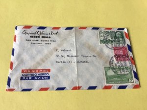 Costa Rica  1953 Airmail Stamps Cover Ref 53799