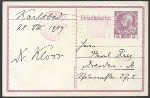 AUSTRIA 1909 3h Print To Order GERMAN AUSTRIAN STAMP EXHIBIT Pic Post Card Used