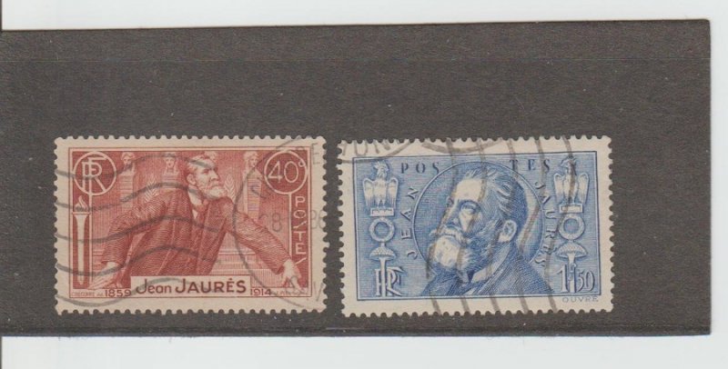 France  Scott#  313-314  Used  (1936 Jean Leon Jaures)