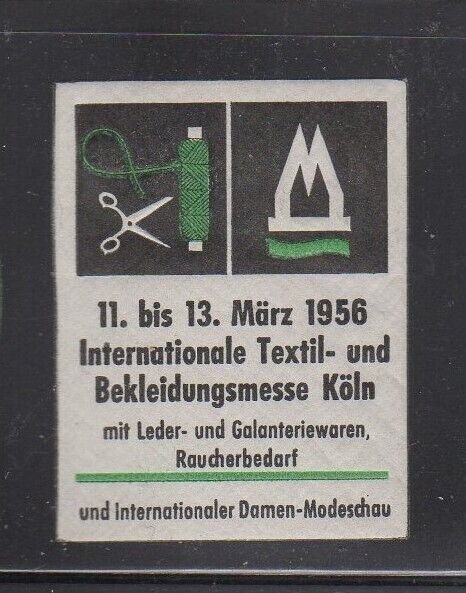 German Advertising Stamp- 1956 International Textile & Clothing Exposition, Köln