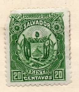 Salvador 1895 Early Issue Fine Mint Hinged 20c. 162547