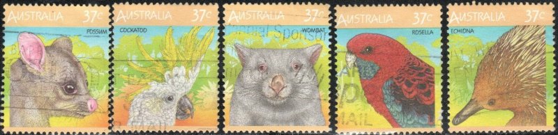 Australia 1035a-e - Used - Wildlife (Cpl) (1987) (cv $3.00)