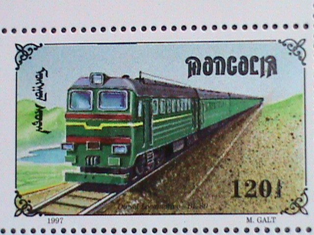 MONGOLIA STAMP-  WORLD FAMOUS LOCOMOTIVES TRAINS MNH SHEET VERY FINE