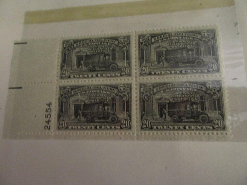 SCOTT E19 20 CENT  POST OFFICE SPECIAL DELIVERY 1927 OG