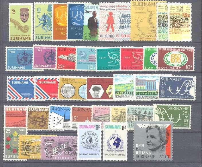 Suriname 315/420 MNH lot, 39 val. SCV15.10