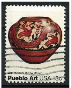 USA 1977 - Scott 1706 used - 13c, Folk Art, Pueblo pottery