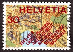 1968, Switzerland, 30c, Used, Sc 493