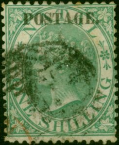 Natal 1869 1s Green SG56 Type E Fine Used