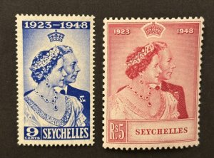 Seychelles: 1948 Royal Silver Wedding, Mint Lightly Hinged