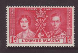 1937 Leeward Is 1d Coronation M.Mint