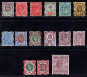 MOMEN: GREAT BRITAIN SC #127-139 1902-11 MINT OG H LOT #67864*