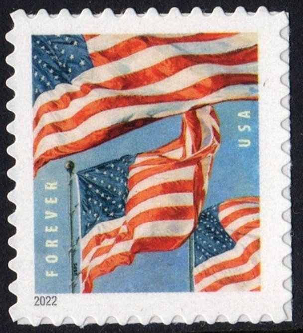 SC#5654 (Forever) U.S. Flags Sheet Single: BCA (2022) SA