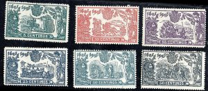 SPAIN Sc.#287-291, and #293 MH (CV $98)