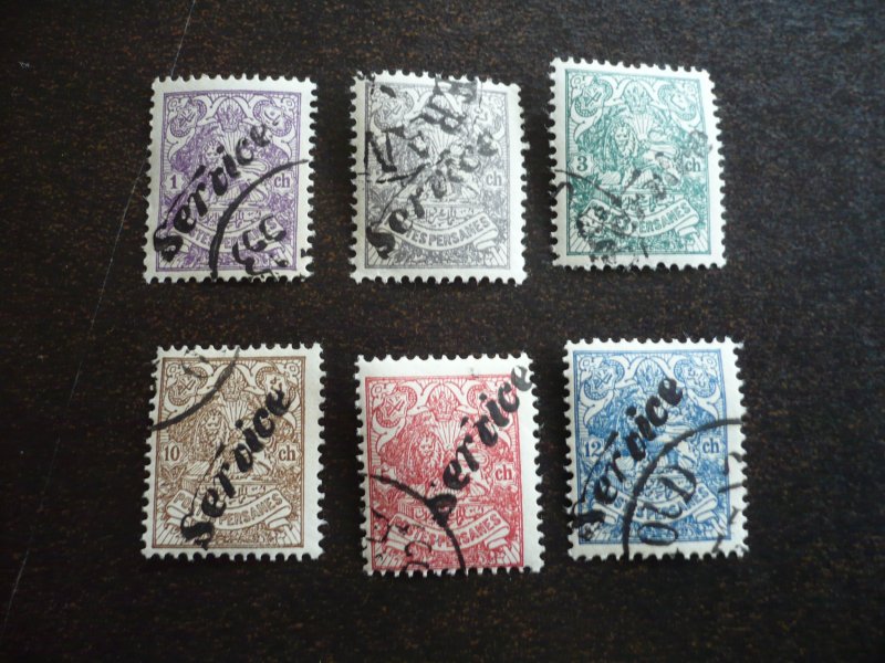 Stamps - Persia - Scott# O8-O13 - Used Set of 6 Stamps