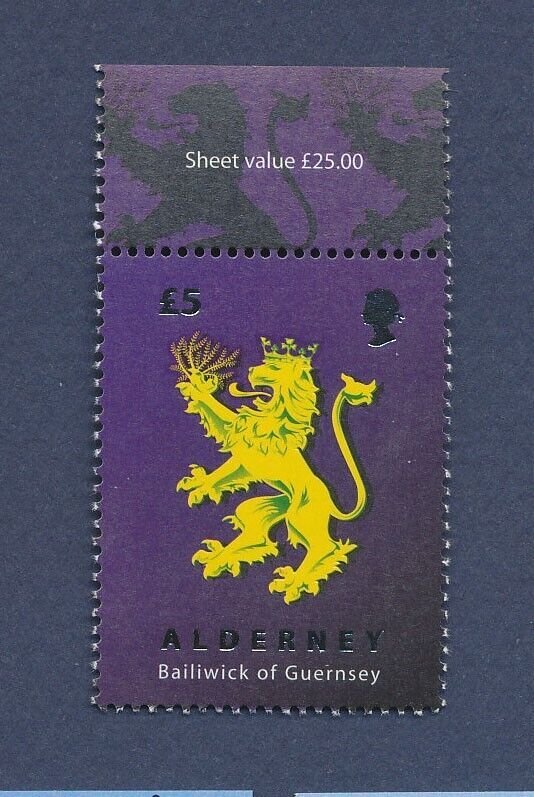 ALDERNEY GUERNSEY - Scott 331 - MNH S/S - Heraldic Lion - 2008