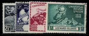 LEEWARD ISLANDS GVI SG119-122, anniversary of UPU set, FINE USED. Cat £11.