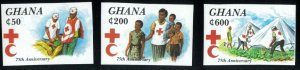 P2714 B - GHANA MICHEL 2108/10 AND BL 266 MNH IMPERF.-