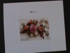 ​UNITED STATES-COLORFUL BEAUTIFUL FOREVER ROSES STAMP MNH VF-W/PLATE NUMBER