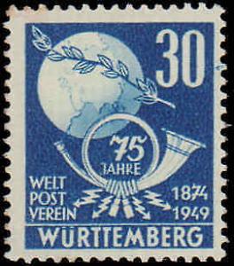 1949 Germany Wurettemberg #8N40-8N41, Complete Set(2), Never Hinged