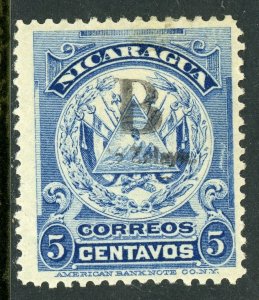 Nicaragua 1905 ABNC 5¢ Blue VFU C887 ⭐☀⭐☀⭐