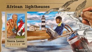 SIERRA LEONE - 2015 - African Lighthouses - Perf Souv Sheet - Mint Never Hinged