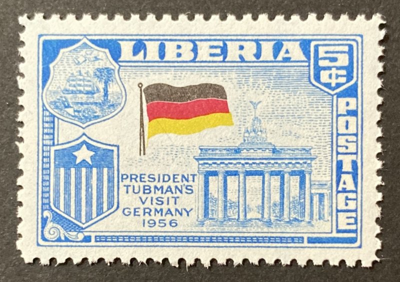 Liberia 1953 #369, Germany Visit, Wholesale lot of 5, MNH,CV $1.25