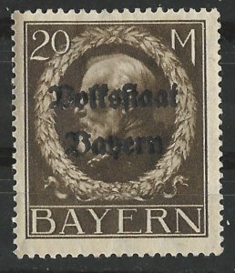 Bavaria # 155   Ludwig III -  20M  Overprinted    (1) Unused