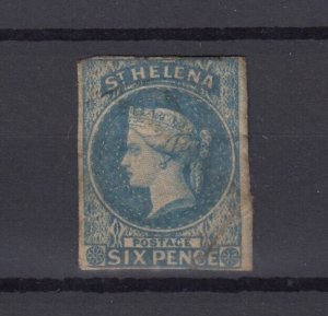 St Helena QV 1856 6d Blue Imperf SG1 Fine Used BP9724