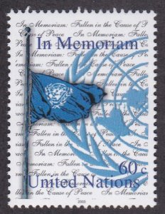 United Nations - New York # 849, In Memorium, NH, 1/2 Cat.