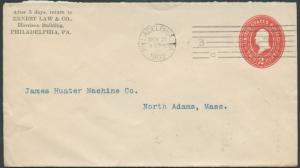 United States, Pennsylvania, Machine Cancel, Postal Stationery