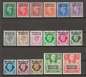 MOROCCO AGENCIES 1949 SG 77/93 MINT
