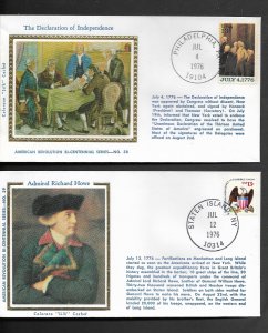 U.S. 4 American Bicentennial Colorado Silk Cachet Covers