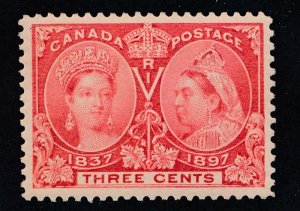 CANADA #53 MINT F-VF NH 3c ROSE JUBILEE