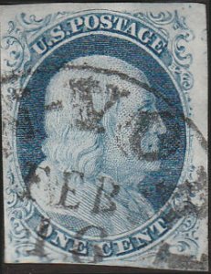 # 7 Blue Used Ben Franklin