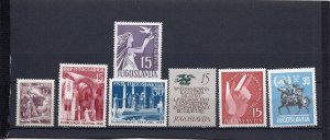 YUGOSLAVIA 1955 SET OF 7 STAMPS MNH