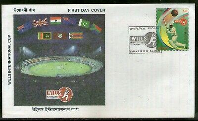 Bangladesh 1998 Cricket Wills International Cup Flags Sport FDC # 640