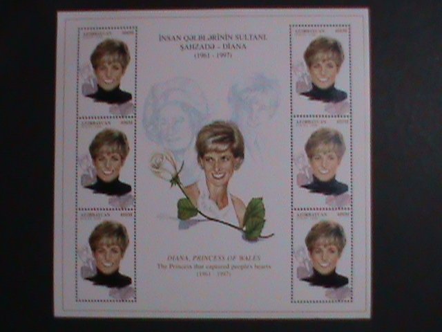 AZERBAIJAN 1998-SC# 671 PREETY LADY DIANA-PRINCESS OF WALES MNH SHEET VF