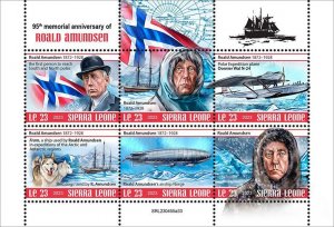 SIERRA LEONE - 2023 - Roald Amundsen - Perf 6v Set - Mint Never Hinged