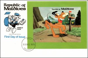 Maldive Islands 826-835 Disney's Set of Three U/A FDCs