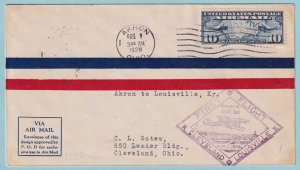 UNITED STATES FIRST FLIGHT COVER - 1928 FROM AKRON OHIO - CV377