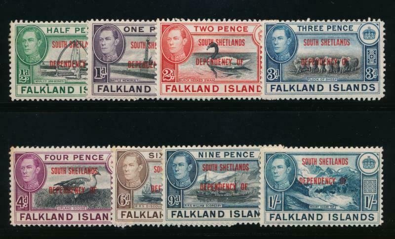 FALKLAND ISLAND DEP. 5L1-5L8 MINT HINGED KGVI