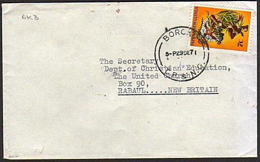 PAPUA NEW GUINEA 1971 cover ex BOROKO......................................74166