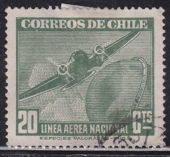 Chile C71 Plane & Globe 1943