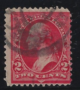 Scott # 248  Lot E278  2c Washington  Type I  pink  Used